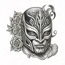 rey mysterio mask tattoo design idea