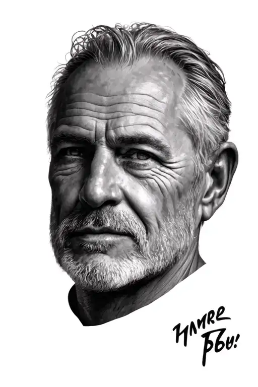 I am 57 years old white man, gray hair, 197cm tall, 95kg normal buildt man. I have three children ( boy 20, girl 16, gir tattoo design idea