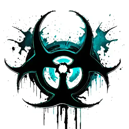 biohazard symbol tattoo design idea