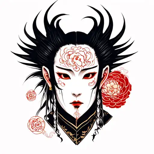 namakubi severed head tattoo design idea