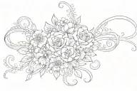 Disney garter band elegantly encircling the thigh tattoo design idea
