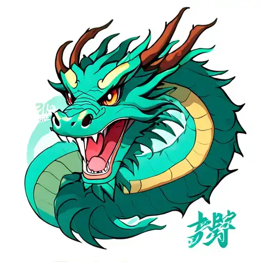 dragon  chino tattoo design idea