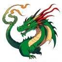 dragon  chino tattoo design idea