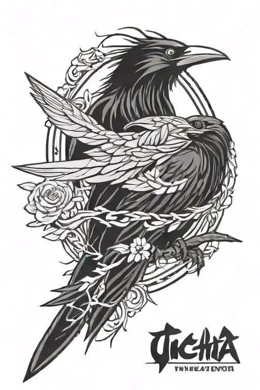 Uchiha Itachi raven tattoo tattoo design idea