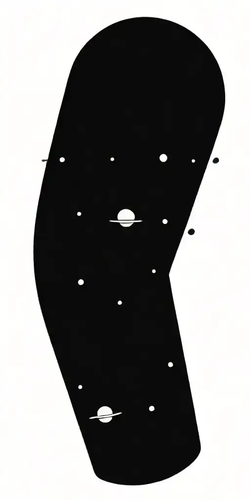 space planets tattoo design idea