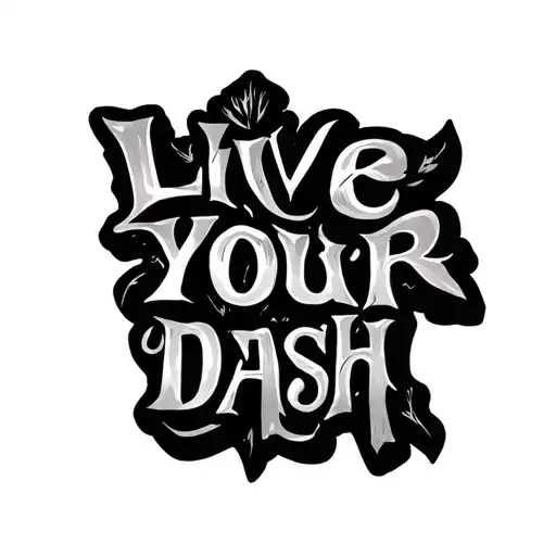 Live Your Dash tattoo design idea