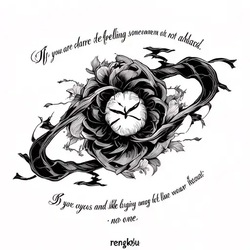 rengoku's last words "If you are feeling disheartened, that you are somehow not enough set your heart ablaze Dry your eyes and look ahead you may feel like digging your heels in, but the flow of time waits for no one" tattoo tattoo design idea