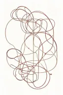 red string theory tattoo design idea