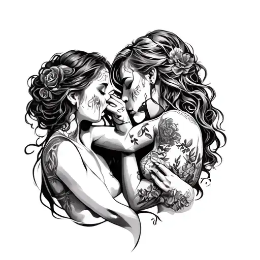 love and suffering tattoo design idea