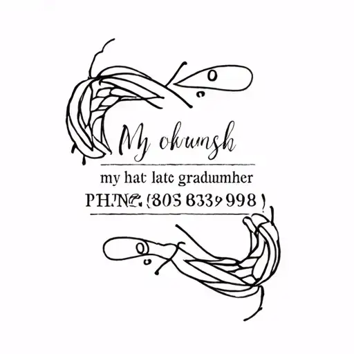 A tattoo dedicated to my late grandmother, consisting of her phone number tattoo design idea