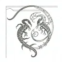 Scorpio vs Taurus tattoo design idea