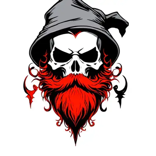 irish reaper with red beard tattoo design idea