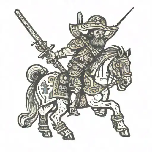 hun warrior Hungarian outlaw tattoo design idea