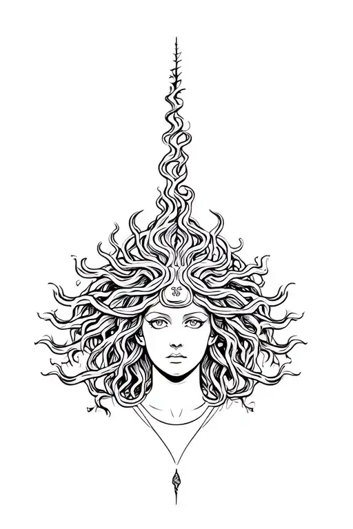 medusa goddess tattoo design idea