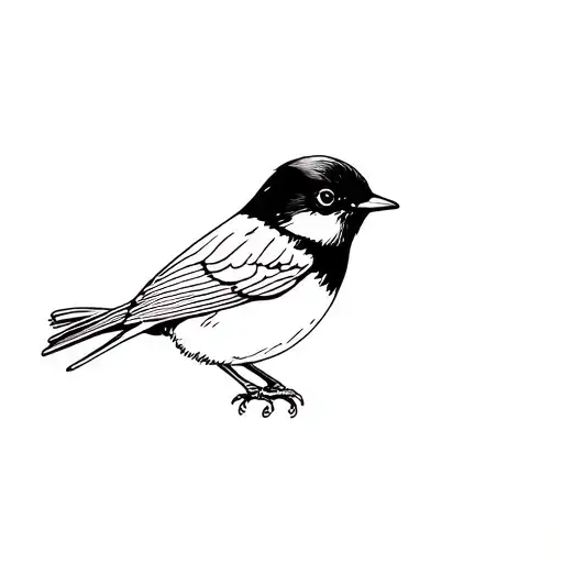 Willy wagtail fine line tattoo tattoo design idea
