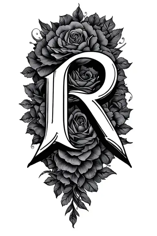  could you please generate a thin and cursive writing style tattoo named Rohit. Before the letter R the hear tattoo design idea