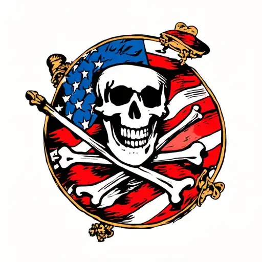 a jolly roger tattoo design idea