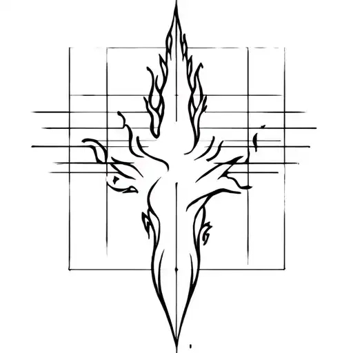 Daniel 3:25 4th man in the fire rising tattoo design idea