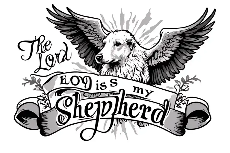 the lord is my shepherd filler tattoo tattoo design idea