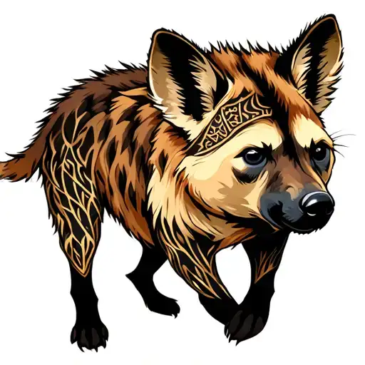 Hyena tattoo design idea