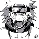 crying Naruto in beast mode tattoo design idea