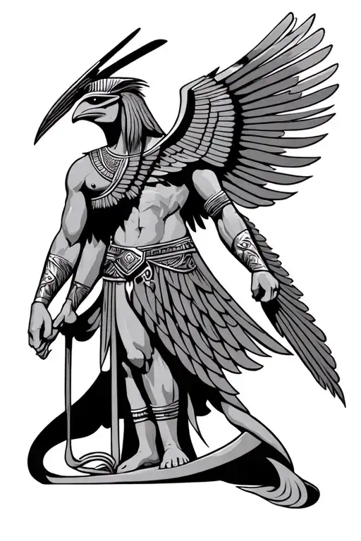Horus god tattoo design idea