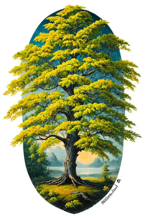 Rowan tree tattoo design idea