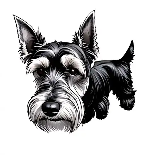 Miniature Schnauzer tattoo design idea