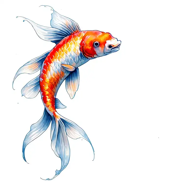 koi fish/ Pisces tattoo design idea