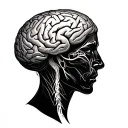 brain tattoo design idea
