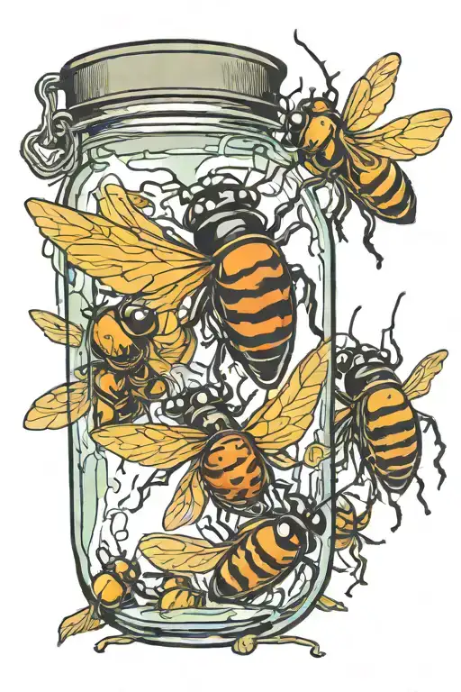 jar of flies  tattoo design idea