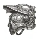 Fire Helmet tattoo design idea