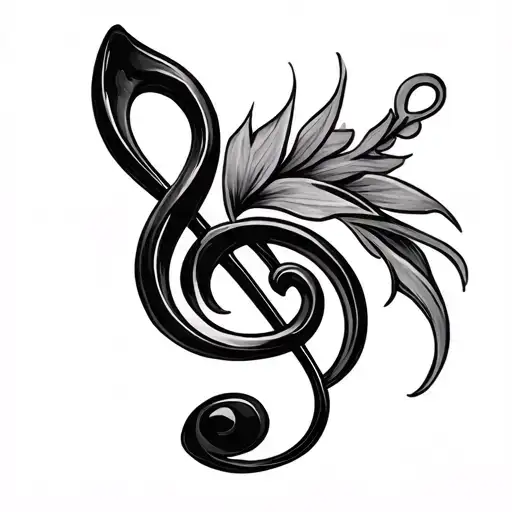 Treble Clef And Bass Clef tattoo design idea