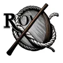 oar and rope with the word row tattoo design idea