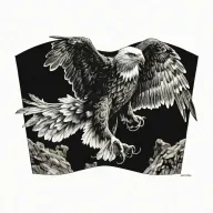 eagle flying tattoo design idea