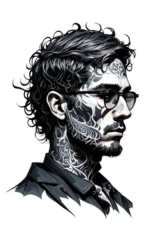 Dyslexia men tattoo design idea