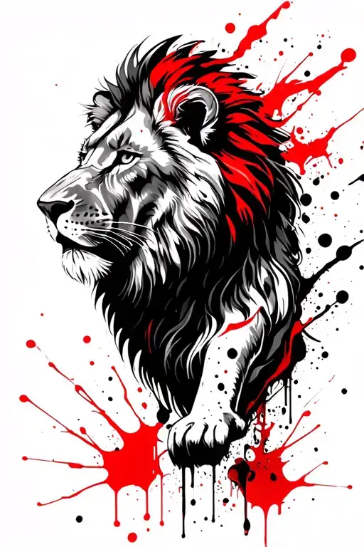 4 lion wearing tattoo design idea