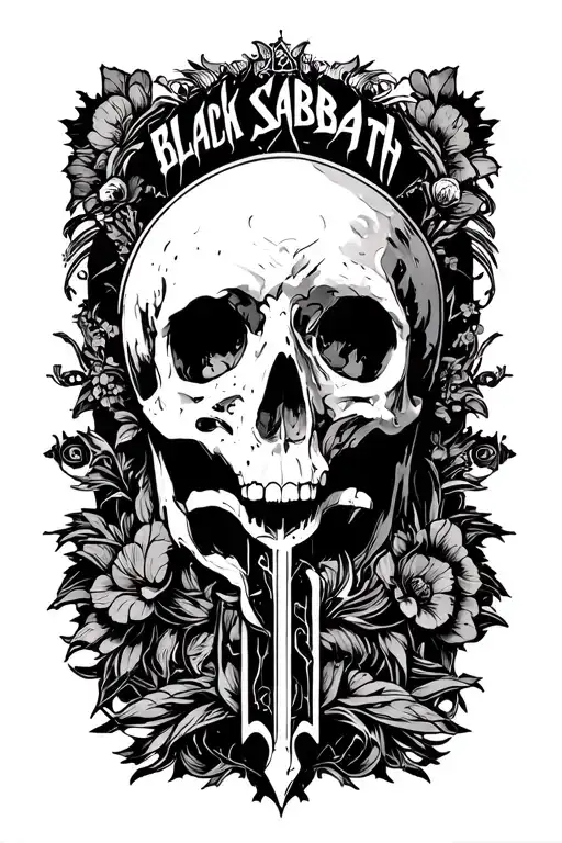 Slime black sabbath electric funeral tattoo design idea