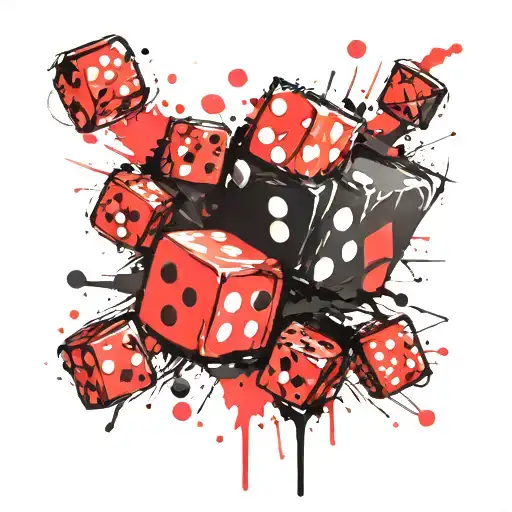 dnd dice tattoo design idea