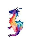 Silhouette of a dragon without fangs tattoo design idea