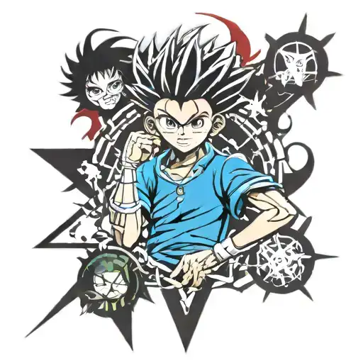 anime tattoo hunter x Hunter tattoo design idea