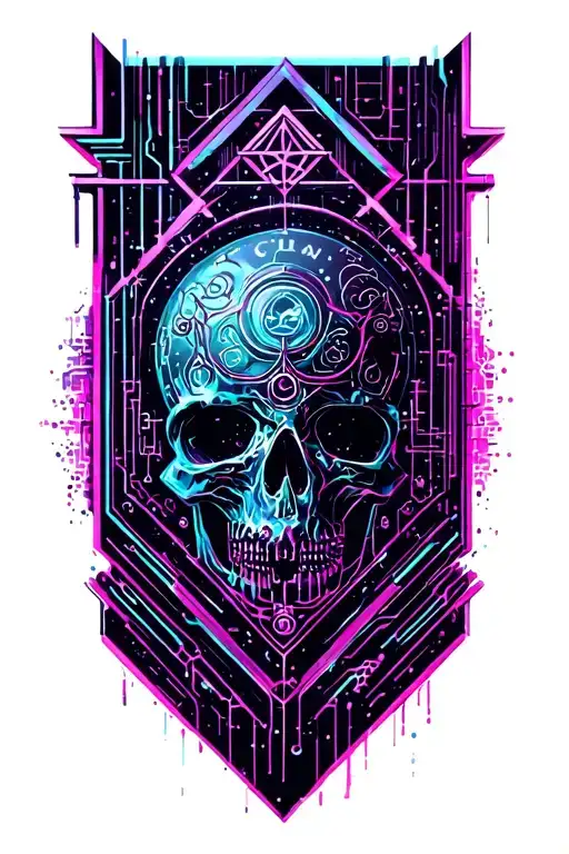 graveyard tattoo design idea