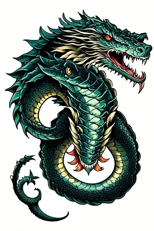 Jormungandr tattoo design idea