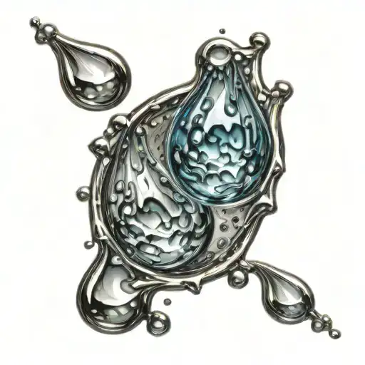 Two drops of water tattoo design idea