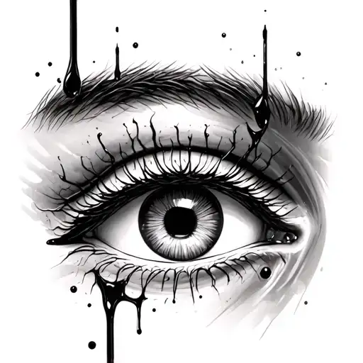 Tattoo design featuring blood type O-, eye color, and eye veins. tattoo design idea