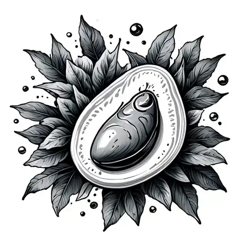 bean coffee or jelly bean or other bean tattoo design idea