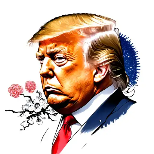 donald trump tattoo design idea