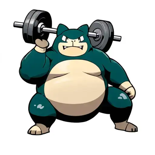 snorlax weightlifting tattoo tattoo design idea