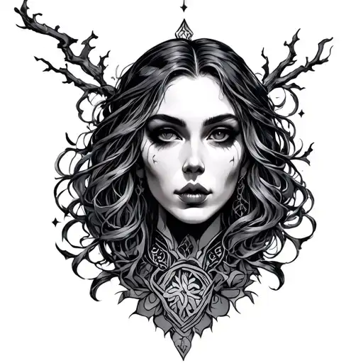 Salem Evanorra tattoo design idea