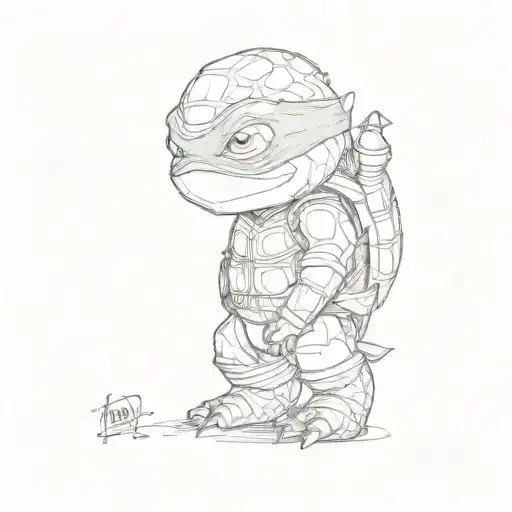 a teenage mutant ninja turtle tattoo design idea